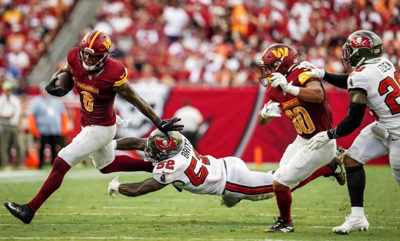 Washington Commanders vs. Tampa Bay Buccaneers Match Player Stats